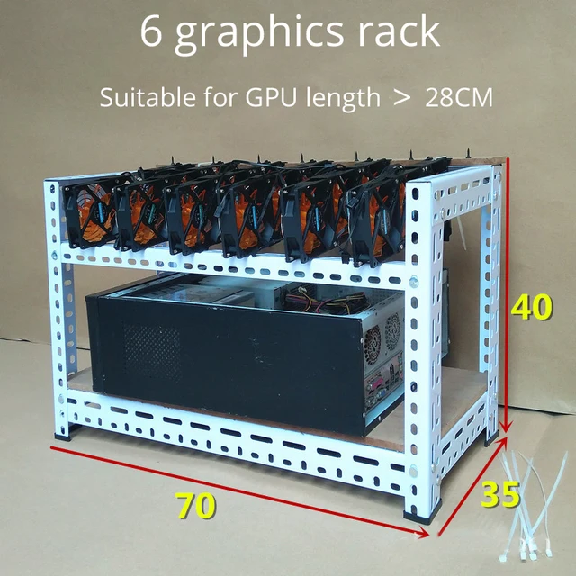 Us 49 98 Stackable Rack Mining Computer Case Frame Rig 6 Gpu Holder Bitcoin Eth Zec For Vedio Card Gtx1070 1080 R9 380 Rx470 570 In Computer Cases - 